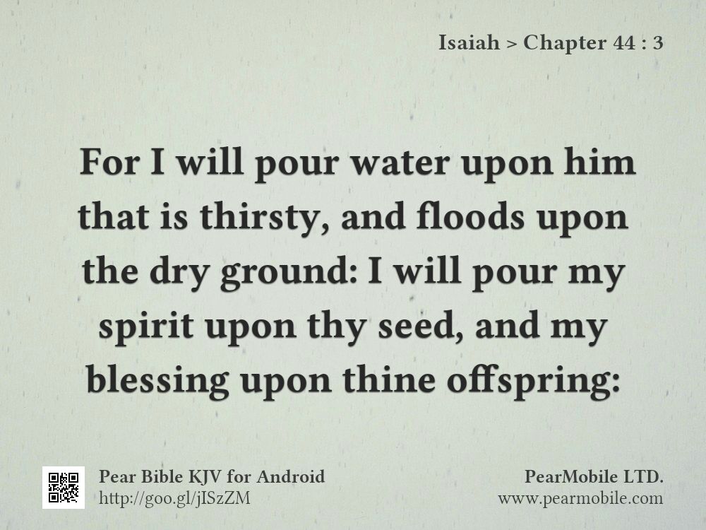 Isaiah, Chapter 44:3